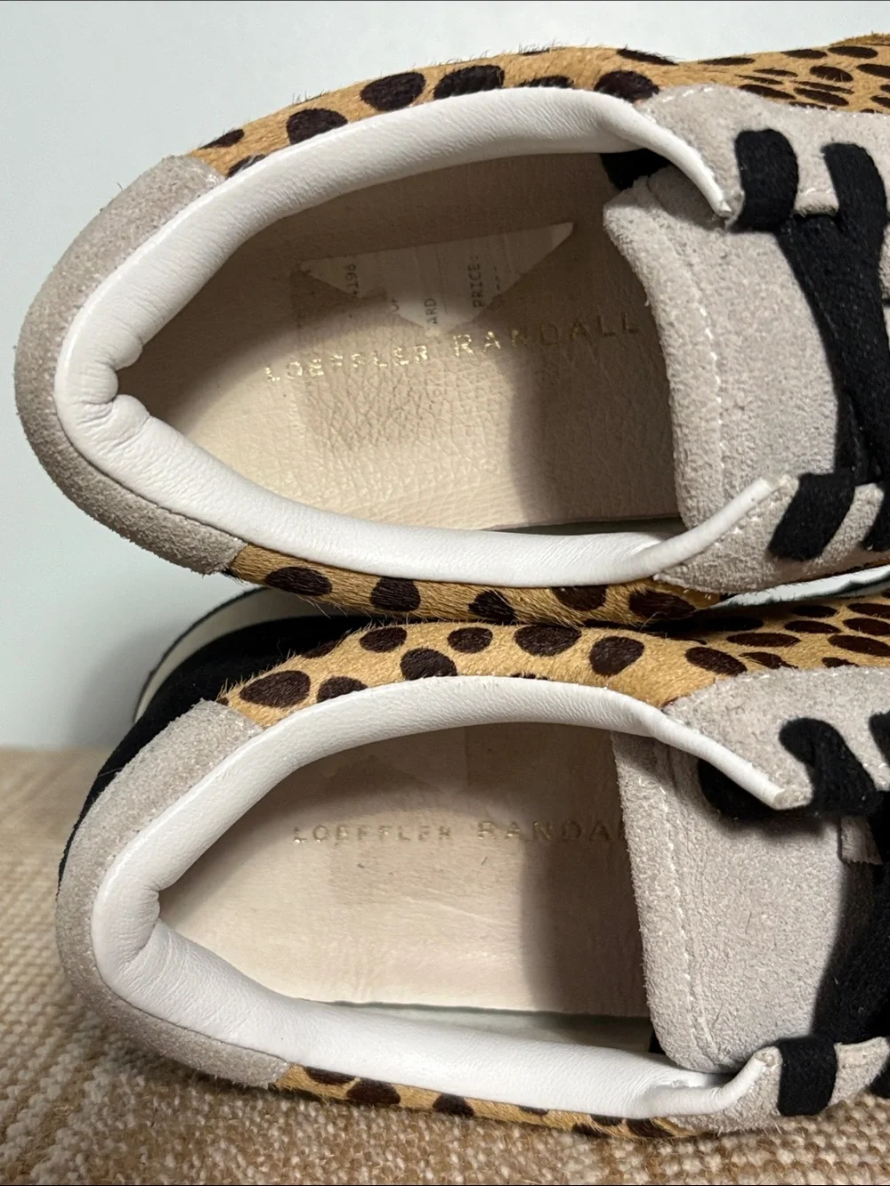 Women’s Loeffler Randall Rio Leopard Print Sneakers, Calf Hair Panels & Suede